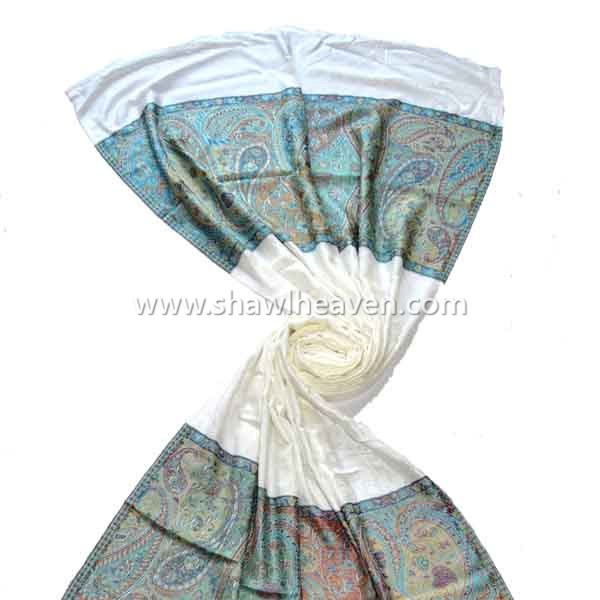 Designer modal jacquard scarves and shawls from India